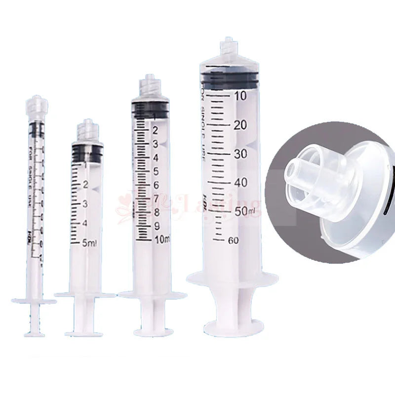20PCS Plastic Luer Lock Syringes – 1ML/5ML/10ML Disposable Sampler Injectors for Perfume, Rinse & Measurement