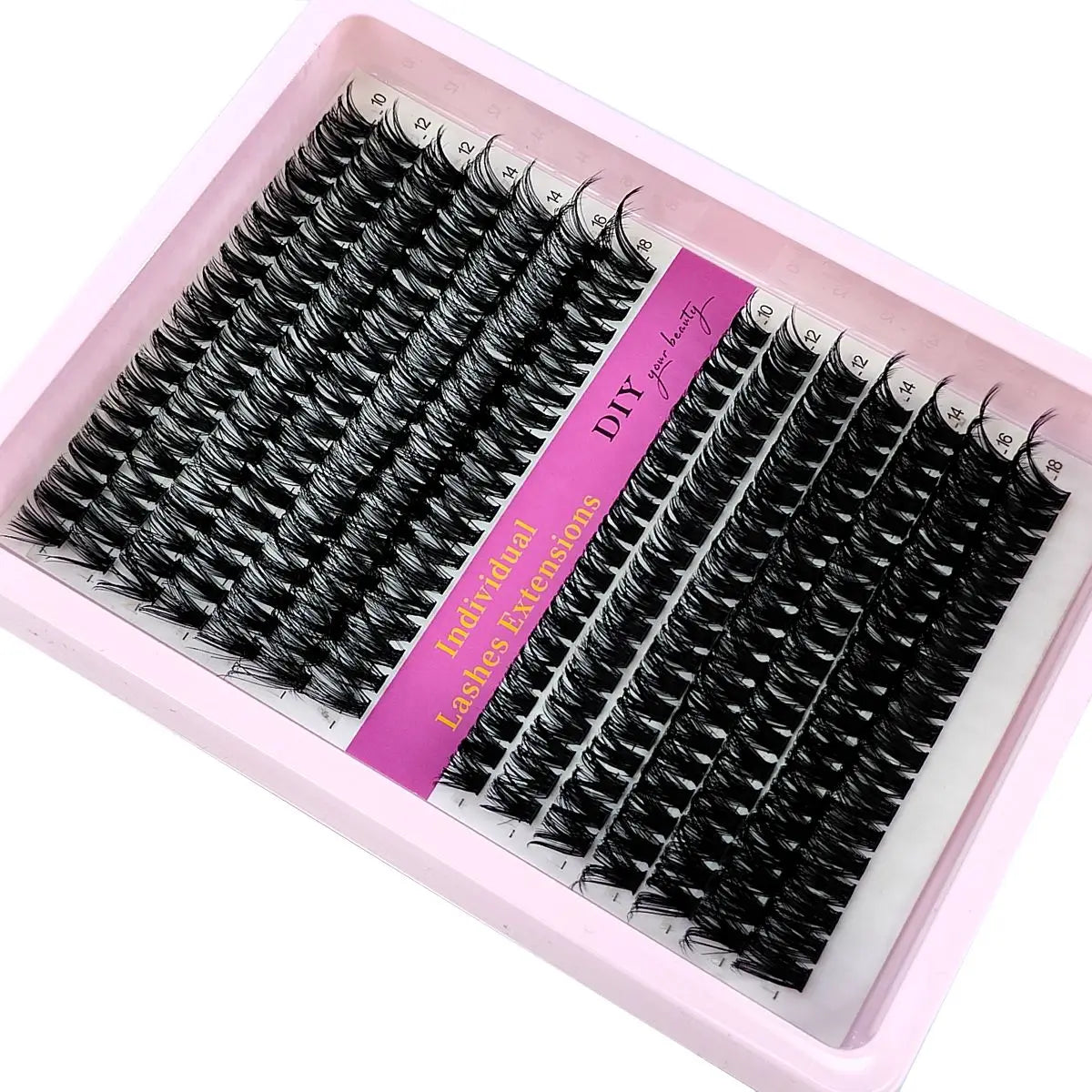 60D/80D/100D Mixed Eyelash Clusters – 10-18mm Wispy Individual Lash Extensions, 266/280pcs DIY Mink False Lashes for Makeup