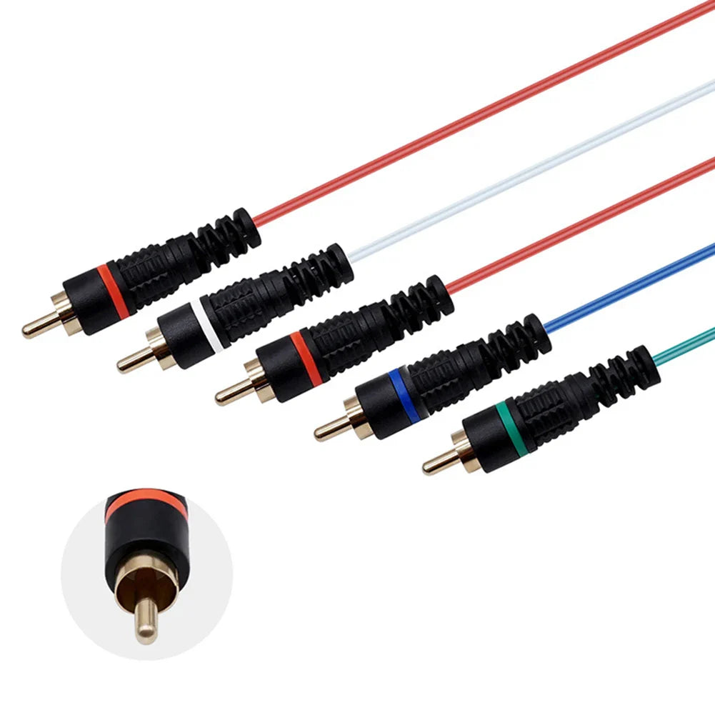 Bitfunx 5RCA YPbPr Component Converter Cable — High-Quality Audio & Video Adapter for Nintendo GameCube NGC Digital AV Output