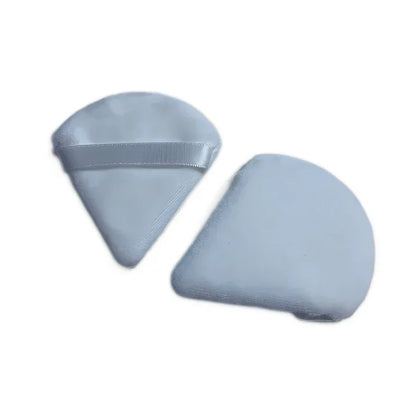 2PCS Velvet Triangle Makeup Puffs – Soft Washable Cosmetic Sponges for Wet & Dry Use with Foundation, Powder, Blush & Shadow