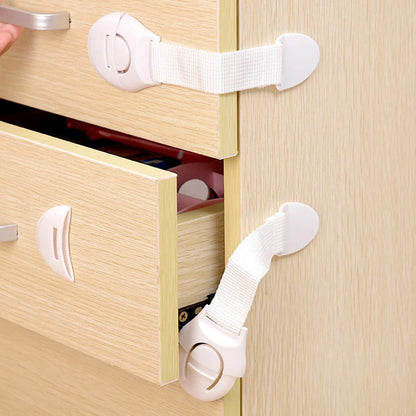 10pcs Child Safety Cabinet Locks | Baby Proof Drawer & Door Security Protectors | Plastic Safety Locks for Kids Protection