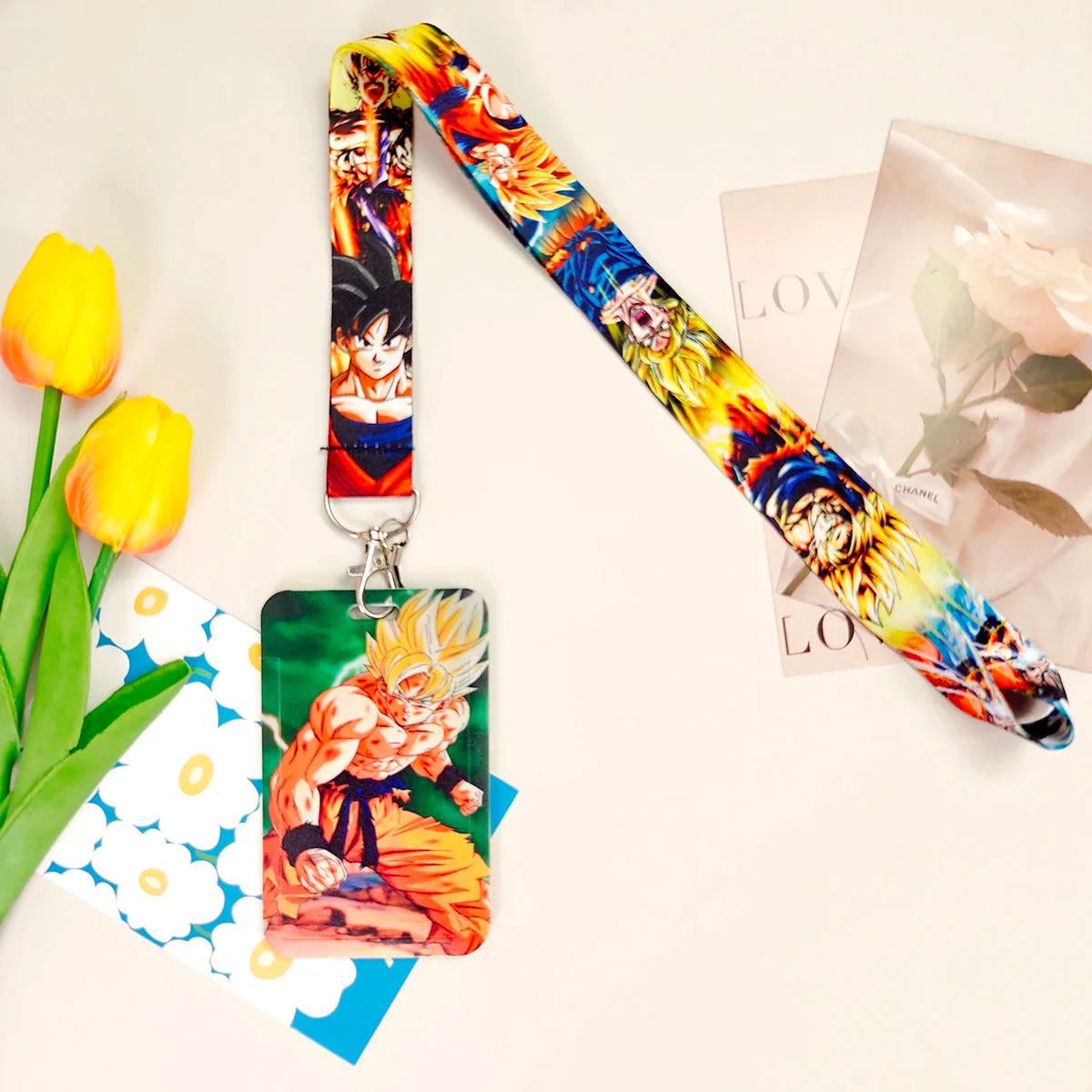 Japanese Anime Credential Holder Lanyard for Key, Card Badge, Gym Keychain Accessories