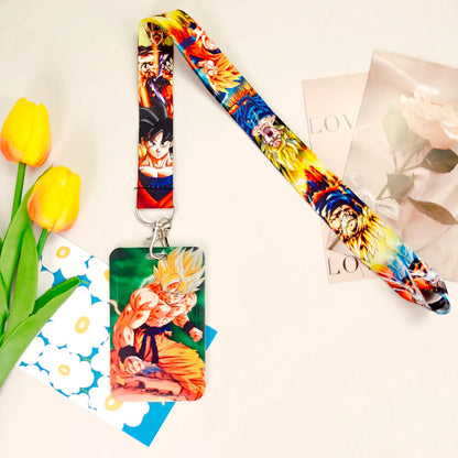 Japanese Anime Credential Holder Lanyard for Key, Card Badge, Gym Keychain Accessories