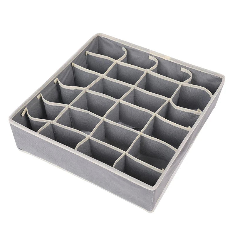 Sock & Underwear Organizer Drawer Divider – Foldable Closet Storage Bins for Bra, Underpants, Scarves, and Ties