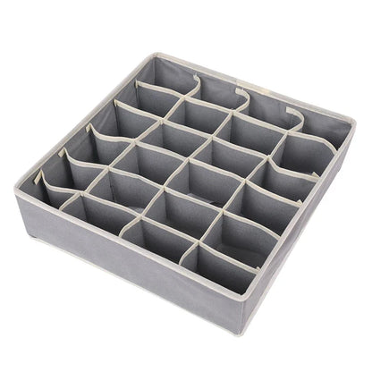 Sock & Underwear Organizer Drawer Divider – Foldable Closet Storage Bins for Bra, Underpants, Scarves, and Ties