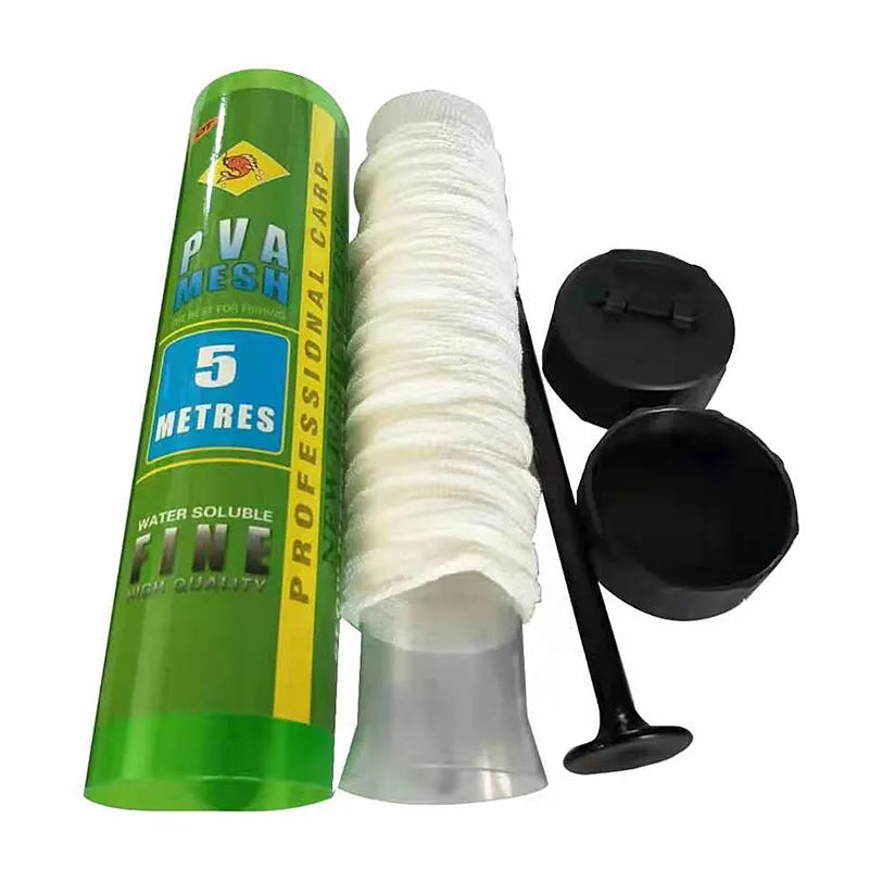 Convenient PVA Mesh Water-Soluble Refill Rig Bait Wrap Bag - Environmentally Friendly Fishing Feeder Trap for Carp Lure Meshes