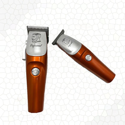 Professional Men’s Hair Clipper Set - Vintage 6500RPM Low-Noise Ceramic Blade Trimmer for Home & Salon Use