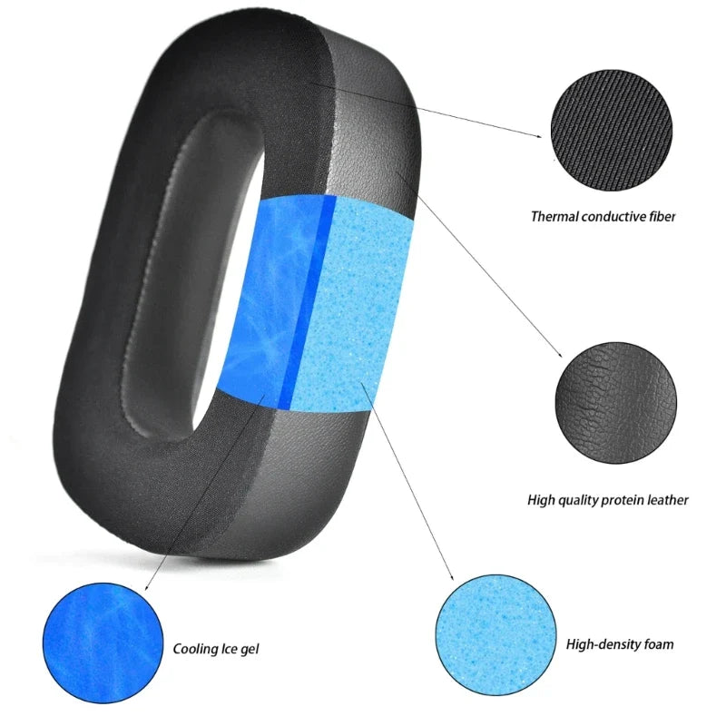 Comfortable Cooling Gel Ear Pads for Logitech Astro A30 Headset – Earpad Sleeves, Foam Cushion Covers