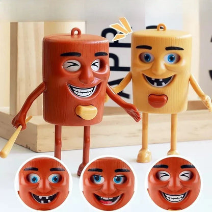 Italian Brainrot Tung Tung Tung Sahur Face-Changing Toy – Creative Button Decompression Figure, Fun Christmas Gift for Kids