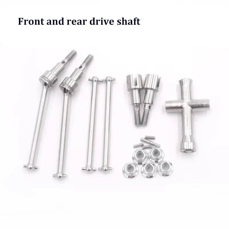 SCY Metal Upgrade Kit — Rear Suspension Hub, Rod, Swing Arm, Gear Bearing, Steering Cup & Drive Shaft for 16101Pro, 16102Pro, SG116 Max