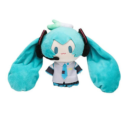 Cute Hatsune Miku Plush Doll with Hamburger Outfit – Changeable Clothes Anime Figure Stuffed Toy Collectible Gift