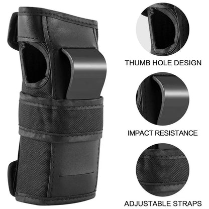 Adult/Kids 6-in-1 Protective Gear Set – Knee Pads, Elbow Pads & Wrist Guards for Skating, Skateboarding, Scooter & BMX