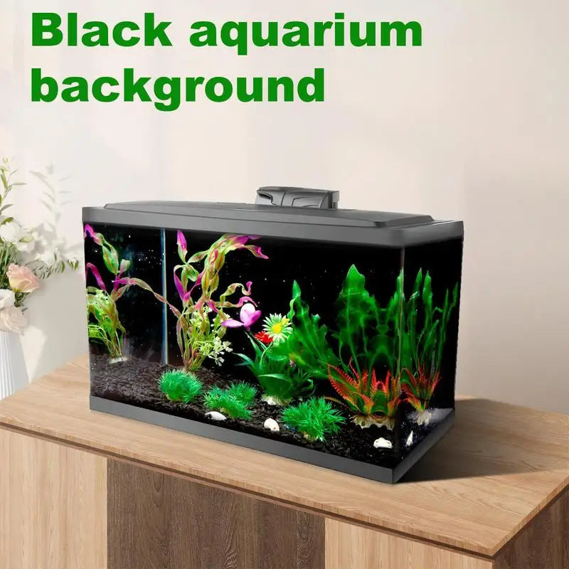 Fish Tank Background – Static Cling Black Aquarium Backdrop Poster & Decorative Wallpaper