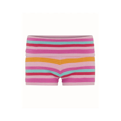 Women’s Y2K Vintage Striped 2-Piece Set – Sleeveless Cami Tank Top & Fold Over Shorts Summer Loungewear Vacation Outfit