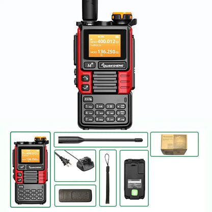 Quansheng UV-K6 Upgrade UV-K5 Interphone – 5W Air Band Radio, UHF/VHF, DTMF, FM Scrambler, NOAA Wireless Frequency with Type-C Charging