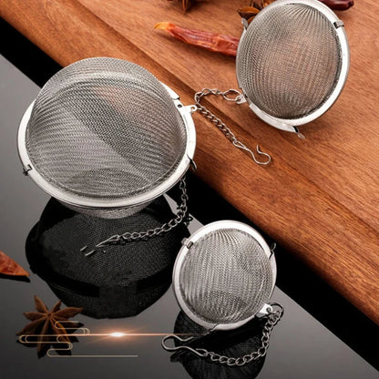 Stainless Steel Tea Ball Infuser Set — Durable Strainers for Loose Leaf Tea, Herbs, Spices & Seasoning