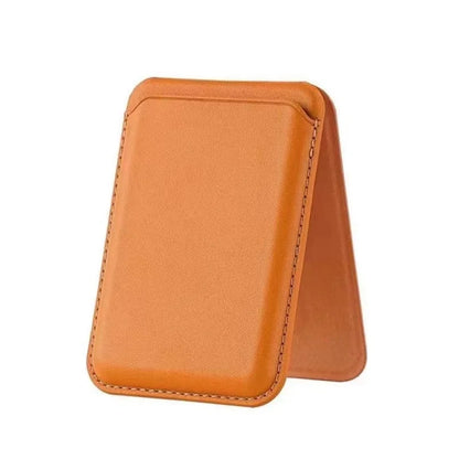 Strong Magnetic Leather Wallet Case with Hidden Stand for MagSafe – Card Holder Cover for iPhone 15 Pro Max, 14 & 13 Pro Max