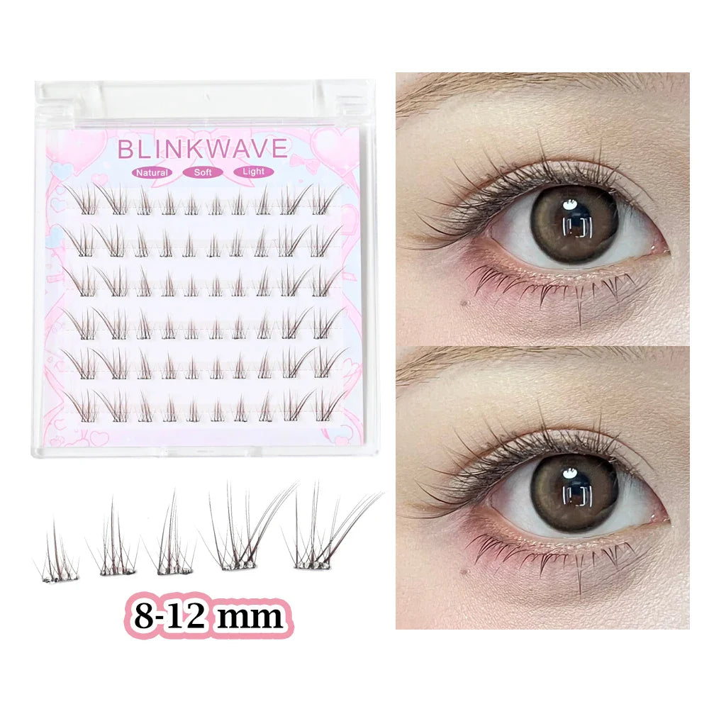 Large Capacity Girls’ Glue-Free False Eyelashes – Natural Wispy Reusable Bottom & Top Lashes, Easy Apply