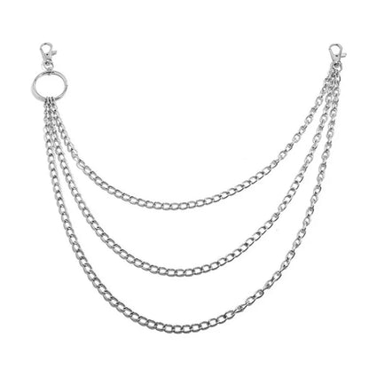 Punk Rock Metal Waist Chain Keychain – Unisex Hip-Hop Jewelry for Jeans, Wallets & Accessories