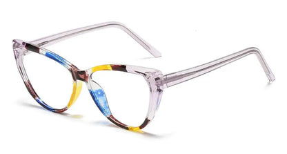 Transparent Cat Eye Reading Glasses - Ultralight TR90 Computer Eyewear with Spring Hinge for Women
