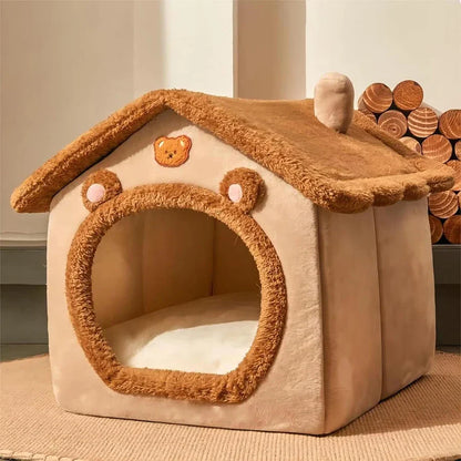 Foldable Pet House – Removable & Washable Cat & Small Dog Cave Sofa Bed for Small to Medium Pets