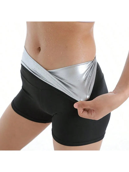 Women’s Sauna Sweat Pants – Thermal Fat Burning Leggings Waist Slimming Body Shaper Fitness Stretch Control Shorts