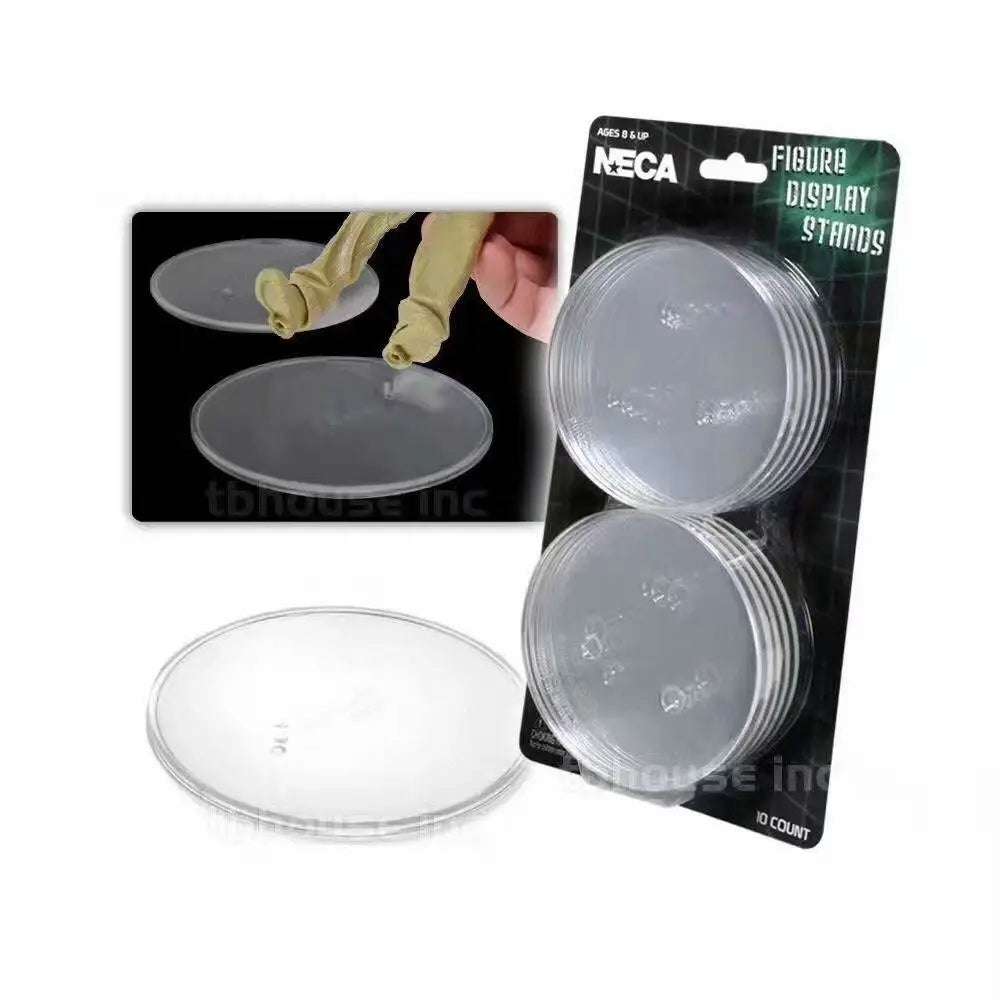 6-8" Neca Model Display Stands — Clear & Black Plastic Base for Action Figures & Toy Models