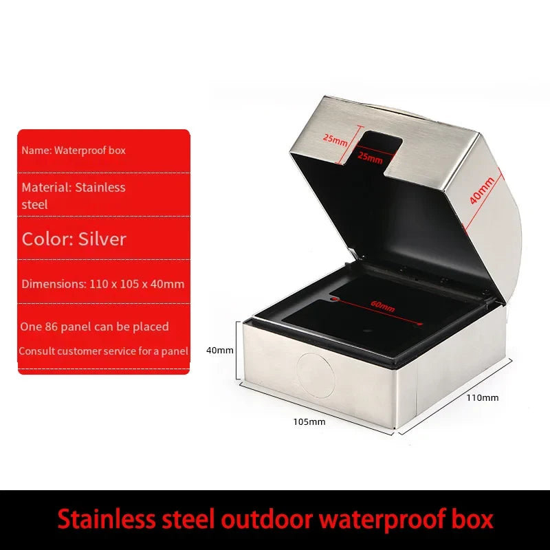 86 Panel Power Box Module - D Type 1/2/3/4 Hole Brushed Matte Blank Plate for XLR HDMI USB BNC VGA RJ45 Connections