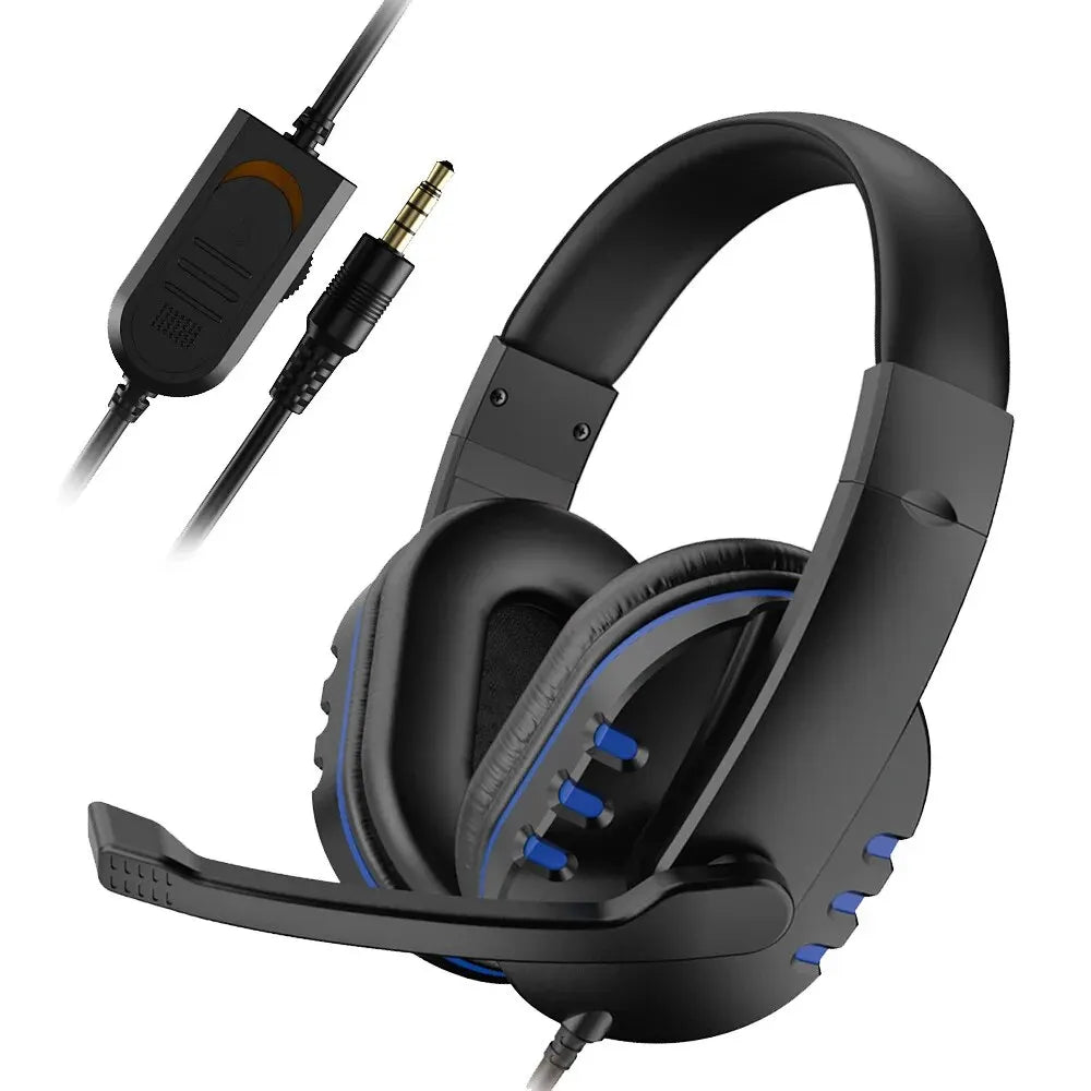 3.5mm Wired Gaming Headset with Microphone – Stereo Headphones for PS4, PC & Computer Chat