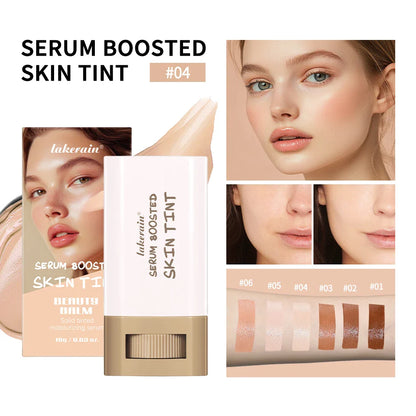 Skin Tint Foundation Stick — 6-Color High-Coverage Balm & Serum Makeup for Smooth, Plump Skin, Travel-Friendly Bronze Stick