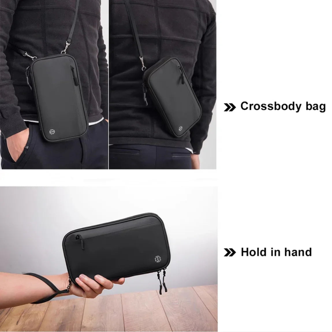 Travel Wallet Passport Holder Crossbody Bag – Card Organizer Neck Pouch for Documents & Tickets