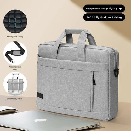 Business Laptop Bag Case - Shoulder Tote Briefcase for 13, 15, 17 Inch MacBook, HP, Huawei, Asus, Dell - Handbag Style