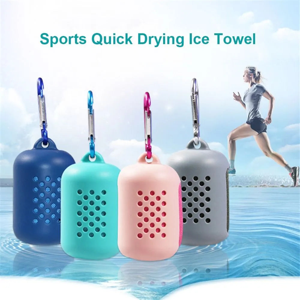 Outdoor Microfiber Cooling Ice Towel - Quick-Drying, Cold Sports Towel for Fitness, Camping, and Sports Activities