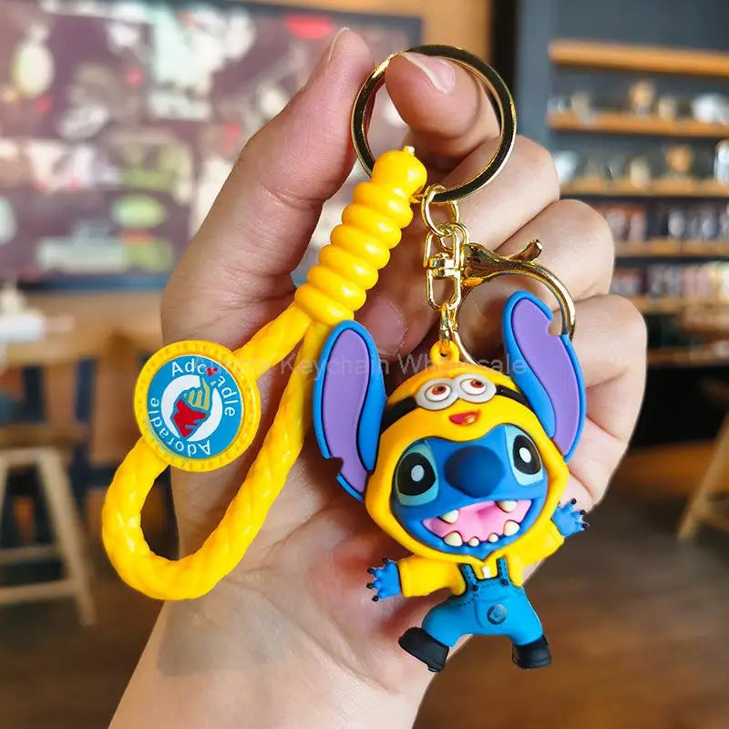 Anime Disney Cartoon Keychain – Gummed Girl, Mermaid & Princess Keyring, Cute Snow White & Alice Toy Gift