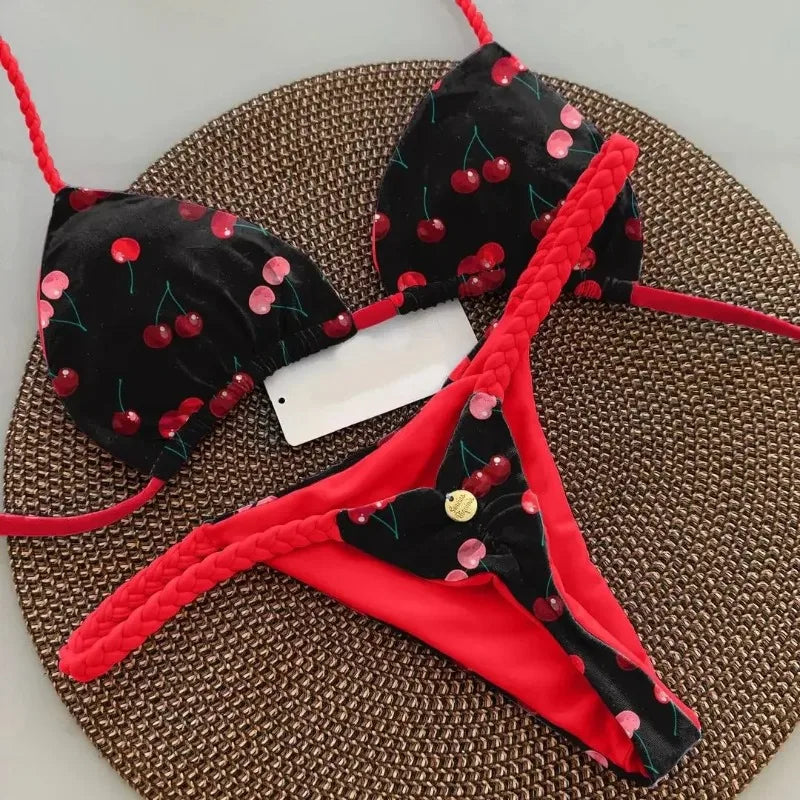 Women’s Leopard Print Bikini Set – Sexy Swimwear for Beach Vacation, Thong Bathing Suit & Summer Beachwear
