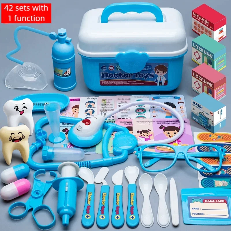 WizKidz Doctor Nurse Role Play Set - Medical Tools with Stethoscope & Injectors, Pretend Play Trolley Box, Ideal Gift for Kids