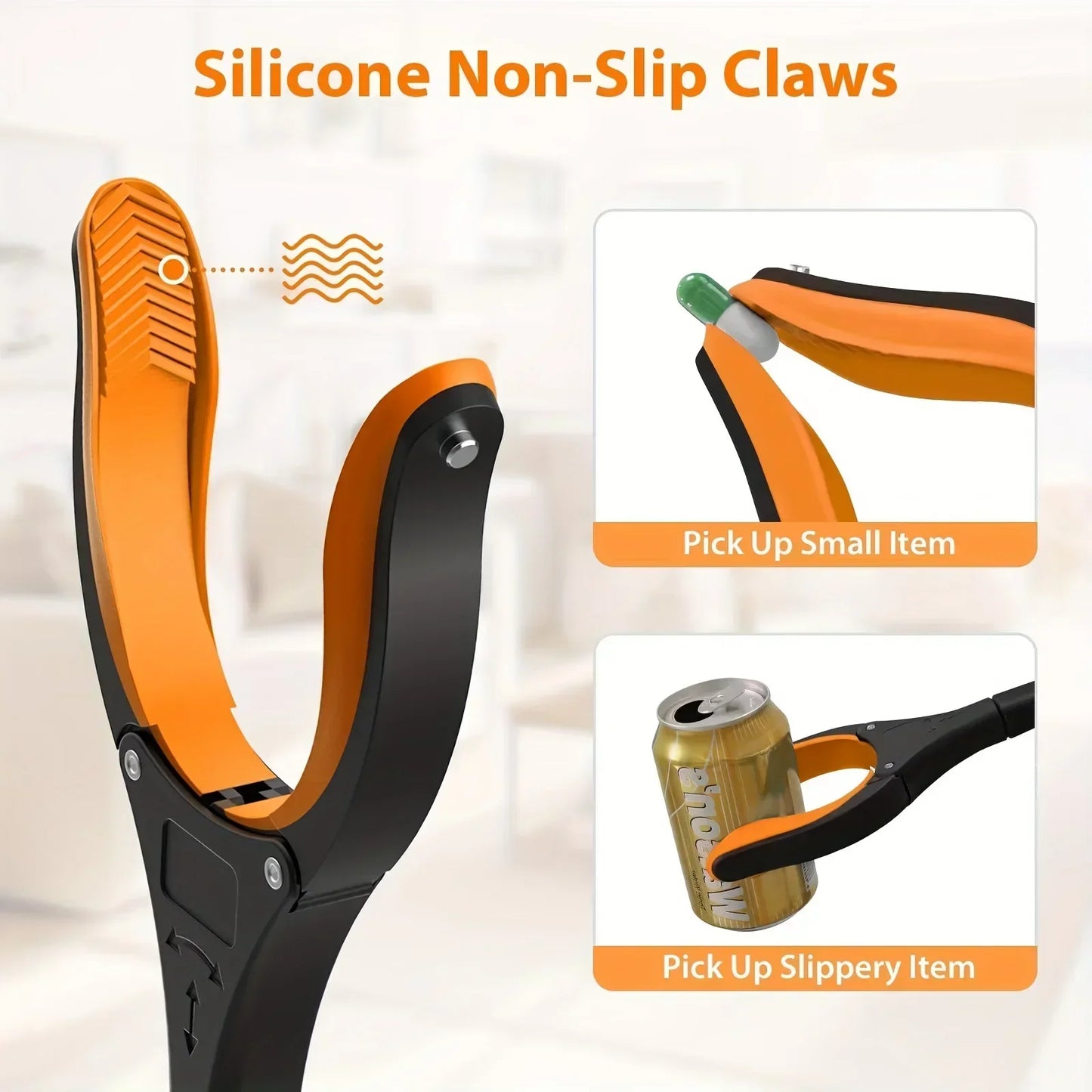 32-Inch Garbage Picker Gripper – Lightweight Heavy-Duty 360° Rotating Clip for Elderly, Grabbing Tool