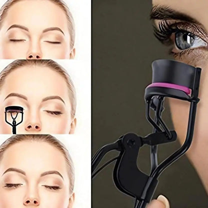 Professional Eyelash Curler with 10 Replacement Pads — Women’s Eyelashes Curling Tweezers & Makeup Beauty Tool