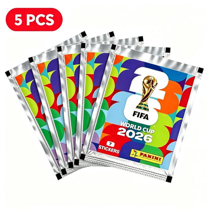 Panini 2026 World Cup Sticker Collection - 50-Pack Soccer Player Stickers with Complete Album for Football Fans