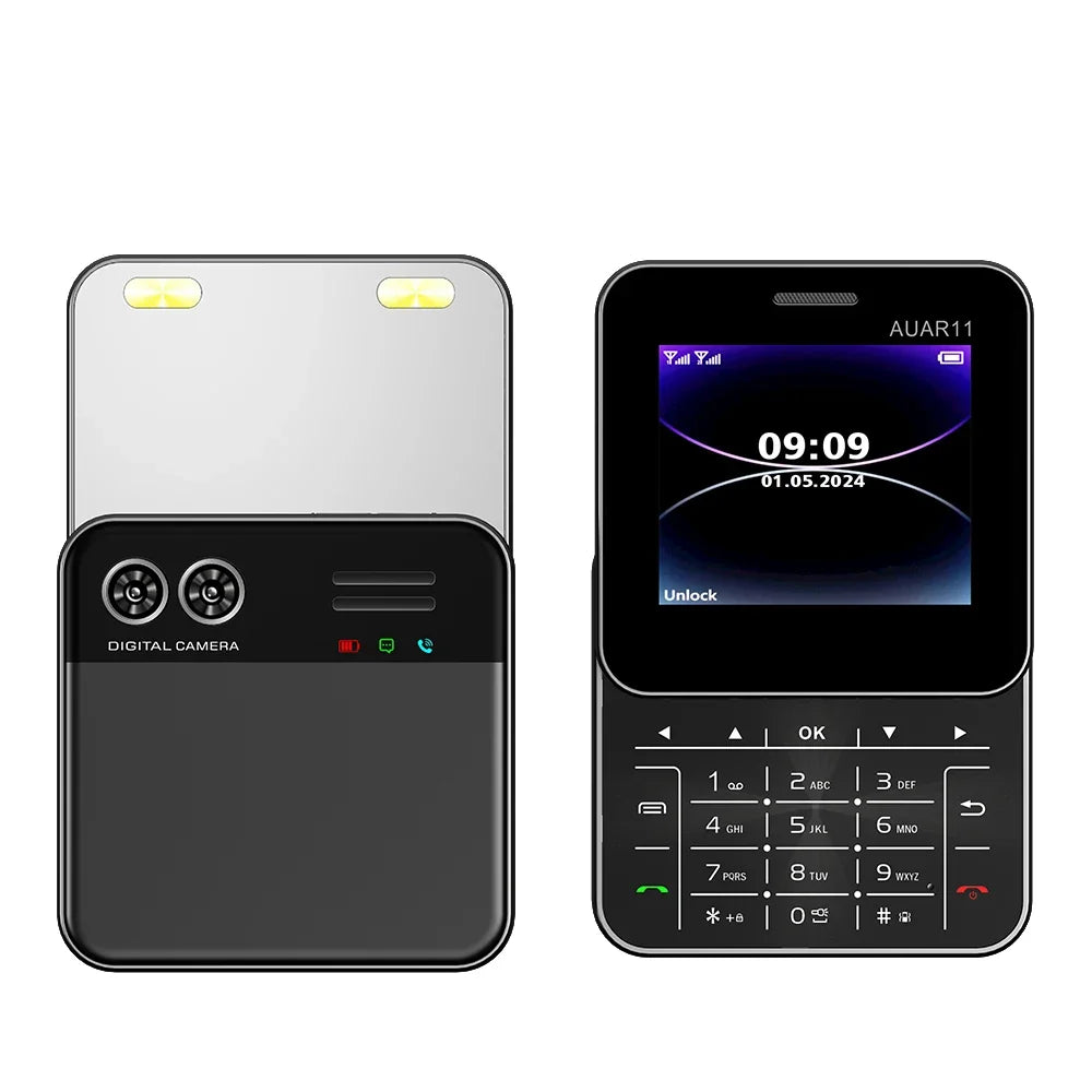 SERVO Mini 2G GSM Dual SIM Phone - Rotatable Slider Cellphone with Magic Voice, FM Radio & Quick Dial Buttons