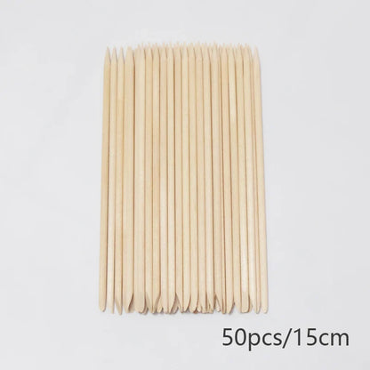 Lurayee Orange Wood Nail Cuticle Pusher – Manicure Tool for Nail Art, Gel Polish, and Nail Design