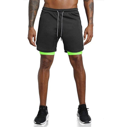 Men’s 2-in-1 Sports Shorts — Double-Layer Running, Gym & Fitness Shorts for Summer