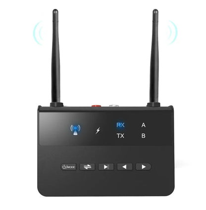 80M Bluetooth 5.0 Transmitter & Receiver | aptX HD/LL Low Latency, 3.5mm AUX, RCA Wireless Audio Adapter for PC, TV & Headphones