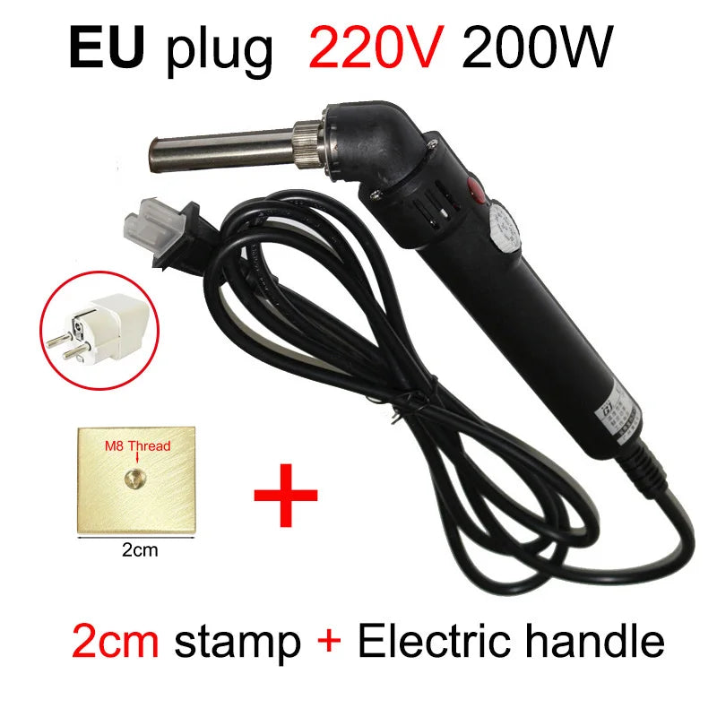 Handheld Copper Hot Stamping Machine – Electric Branding Iron for Wood, Leather & Cake DIY Crafts