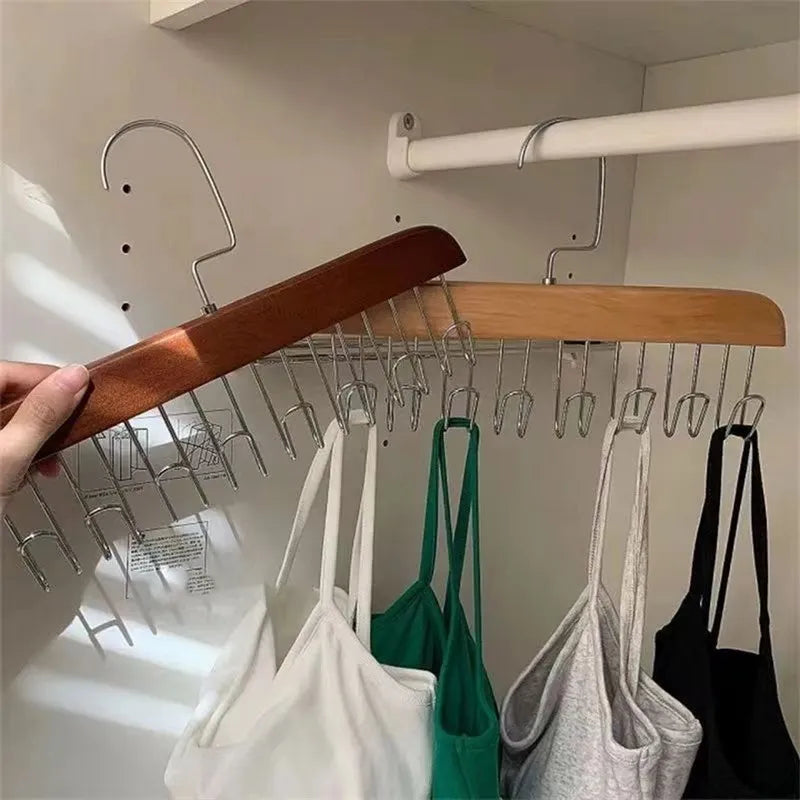Multi-Hook Bra and Accessory Hanger - Versatile Wardrobe Organizer for Women's Bras, Scarves, Ties, and Belts
