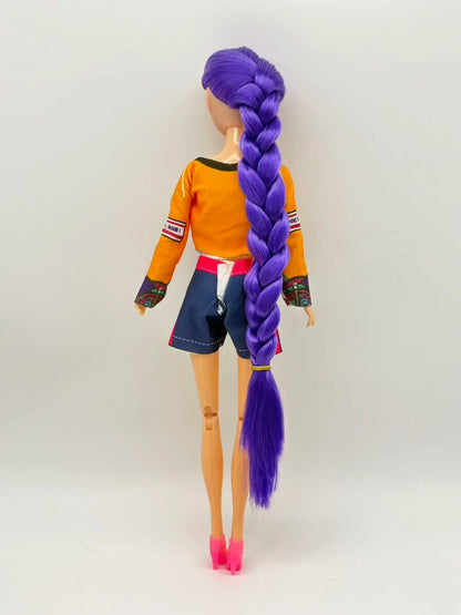 2026 Princess Figurine Doll with Long Hair - Articulated Girls’ Toy with Interchangeable Clothes