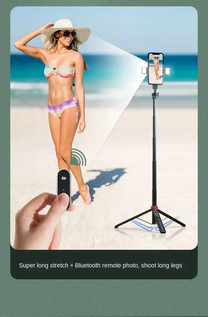 Xiaomi Tripod Selfie Stick – Bluetooth Mobile Tripod Stand with Remote Control, Ring Light & Telescopic Rod