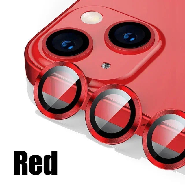 3PCS Metal Camera Lens Protectors – Glass Back Lens Protection Film for iPhone 15/15 Plus, 14/14 Pro Max, 13/13 Mini, 12/11