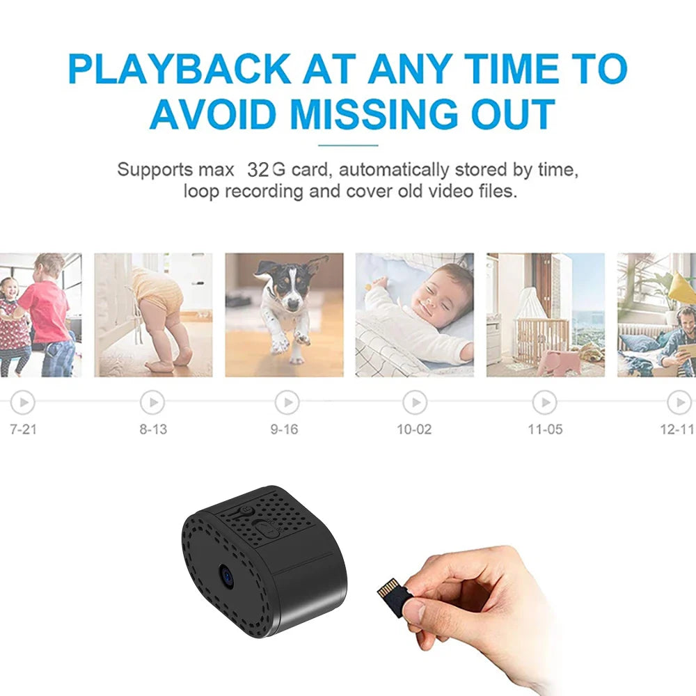 Mini Wireless WiFi Remote Monitor Camera - Super Small P2P Smart Home Security Tiny IP Camera