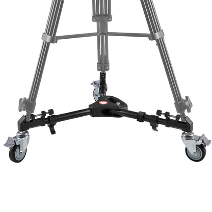 VX-600 Foldable Camera Tripod Dolly – 3 Wheels Stand with Pulley Base, Universal Tripod for Easy Camera Movement